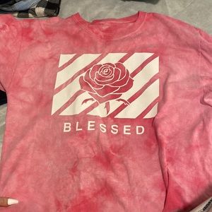 pink tie dye graphic tee